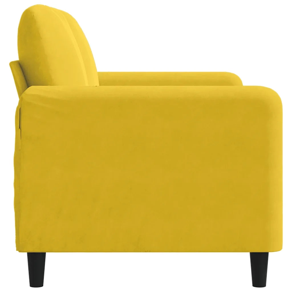 Divano a 2 Posti-Sofa 2 Posti giallo 120 cm in Velluto 162355