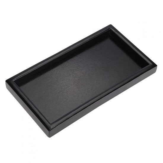 Piatto di Servizio in Legno - Reclinato - Antiscivolo - 20x10x2 cm - Piatto per Cibo - Bordo Elevati - Piatto da Servire