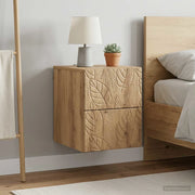 Mobiletto da notte a muro 2 pcs Rovere Artigianale 898824