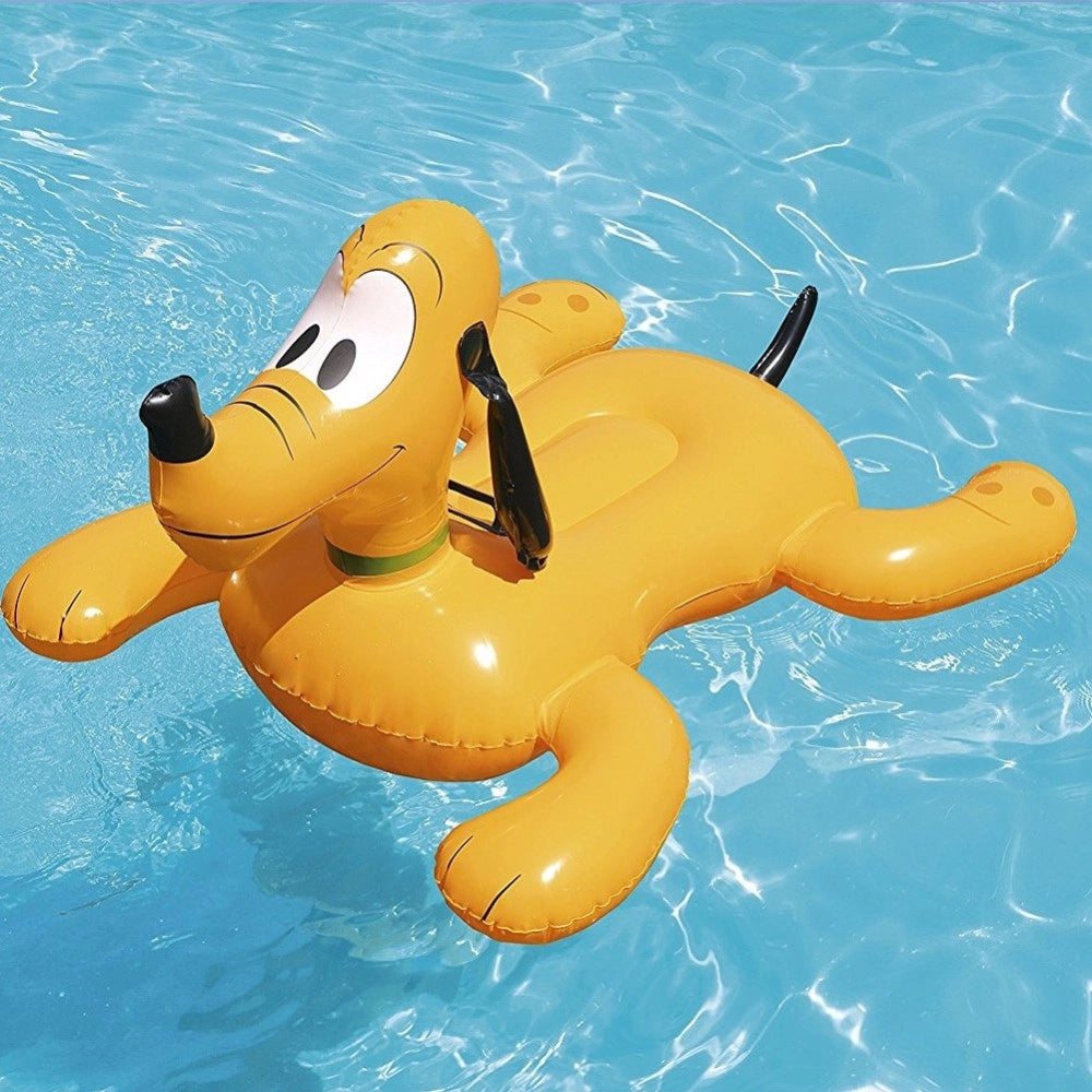 Trade Shop - Disney Pluto Cavalcabile Gioco Gonfiabile Bambini 117 X 107 Cm Mare Piscina -