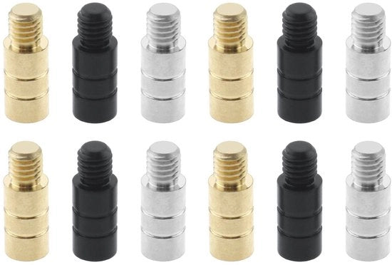 Puntiglie per darts 12 pezzi - Peso darts in rame 2 g - Diametro viti 2BA - Lunghezza conico 11 mm - Bilanciatura precisa - Per uso in sala giochi e ufficio