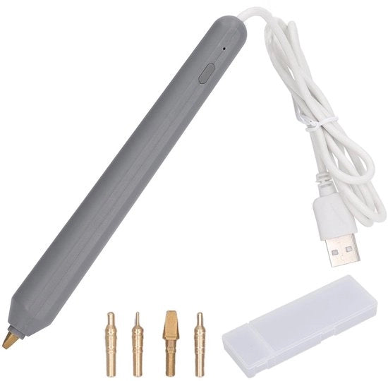 Set di Pennelli a Follone Caldo per Stampaggio e Incisione in Follone con Alimentazione USB