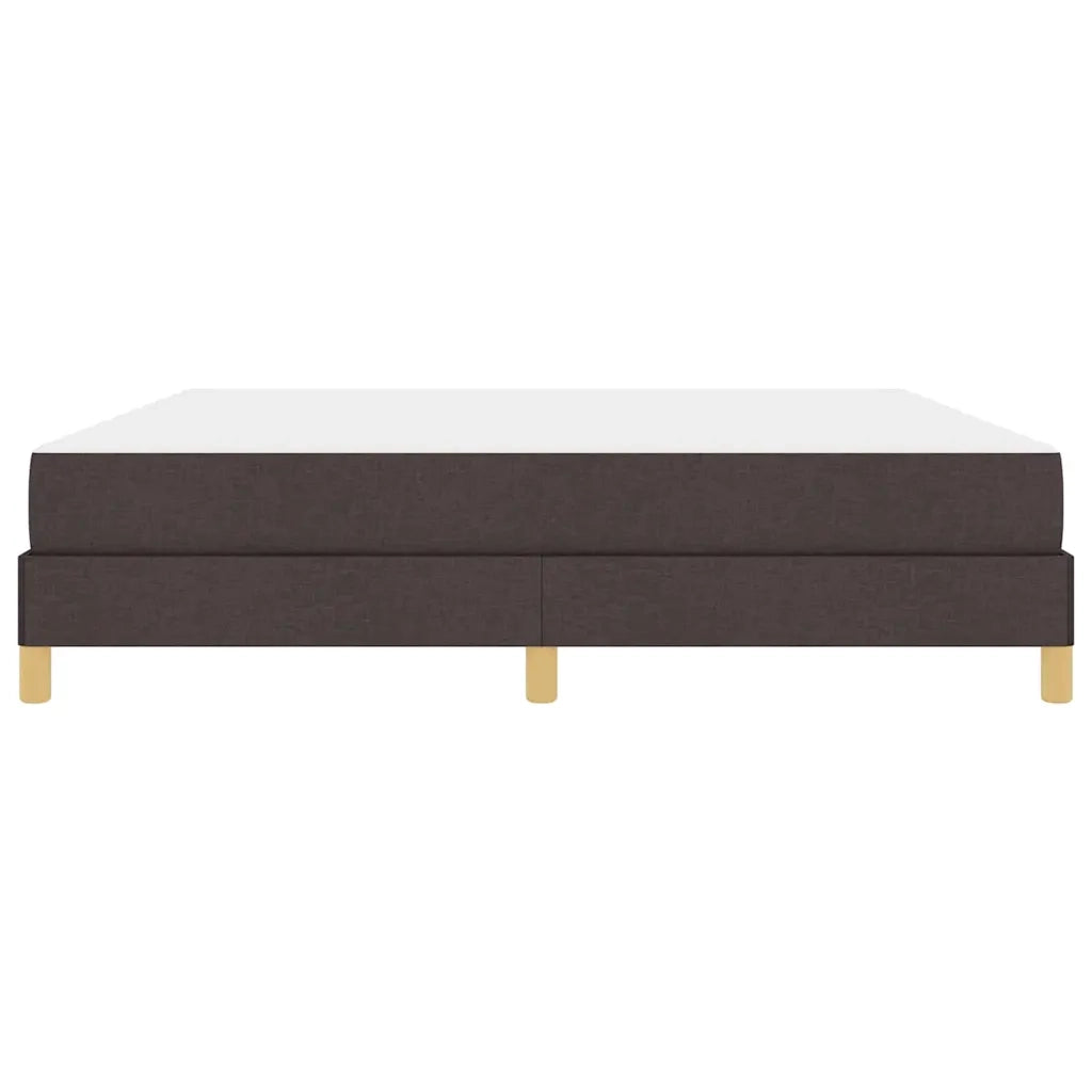 Letto a molle con materasso Marrone Scuro 180 x 200 cm Tessuto