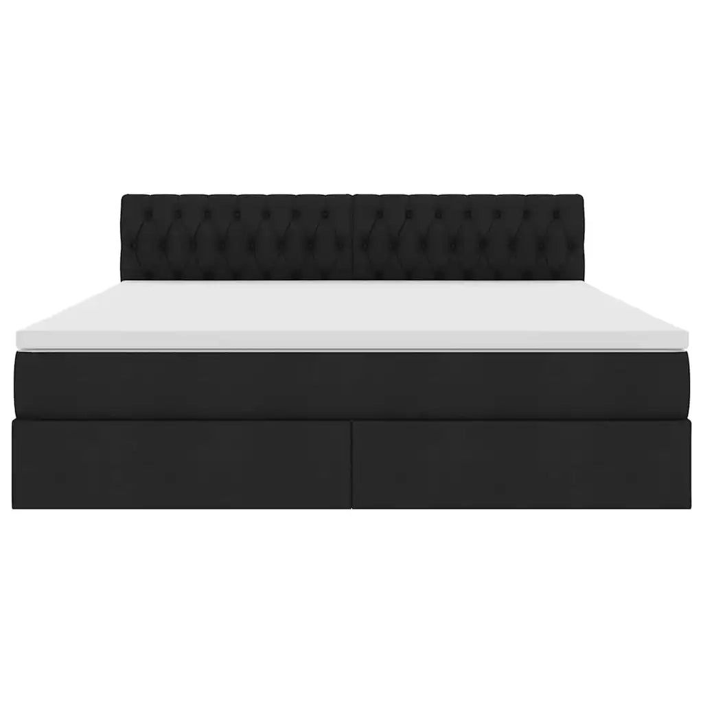 Letto con contenitore e materasso Nero 160 x 200 cm 3370583