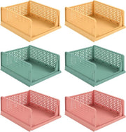Set di 6 Scatole a Stacking per Archiviazione per Cucina, Camera da Letto e Altro