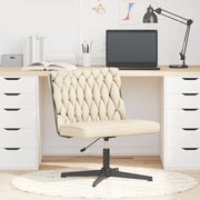 Sedia da Ufficio Girevole Crema in Tessuto 4105403