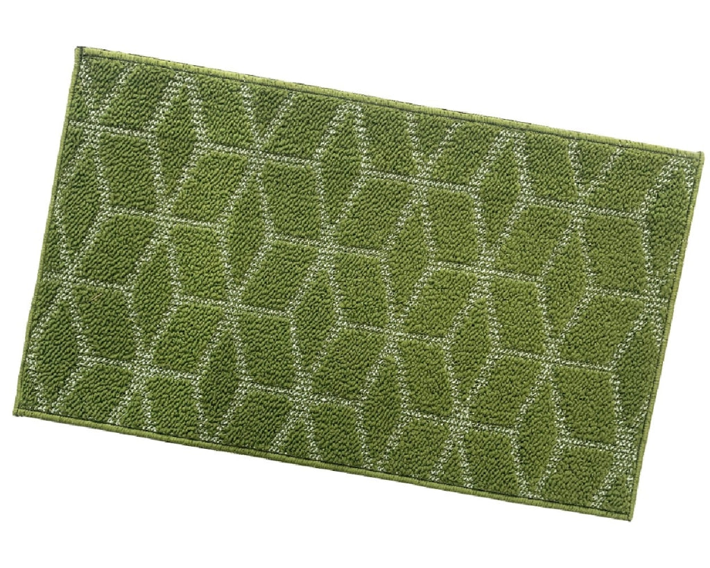 Zerbino Ingresso Interno Esterno Tessuto 3D Antiscivolo Tappeto Casa Assorbente Moderno Verde
