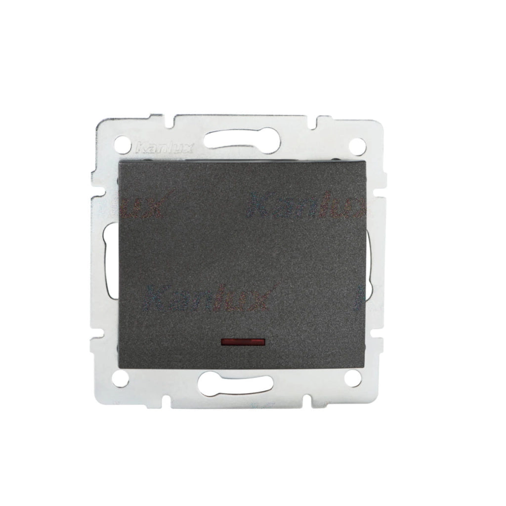 Interruttore unipolare LED Kanlux LOGI grafite 25256