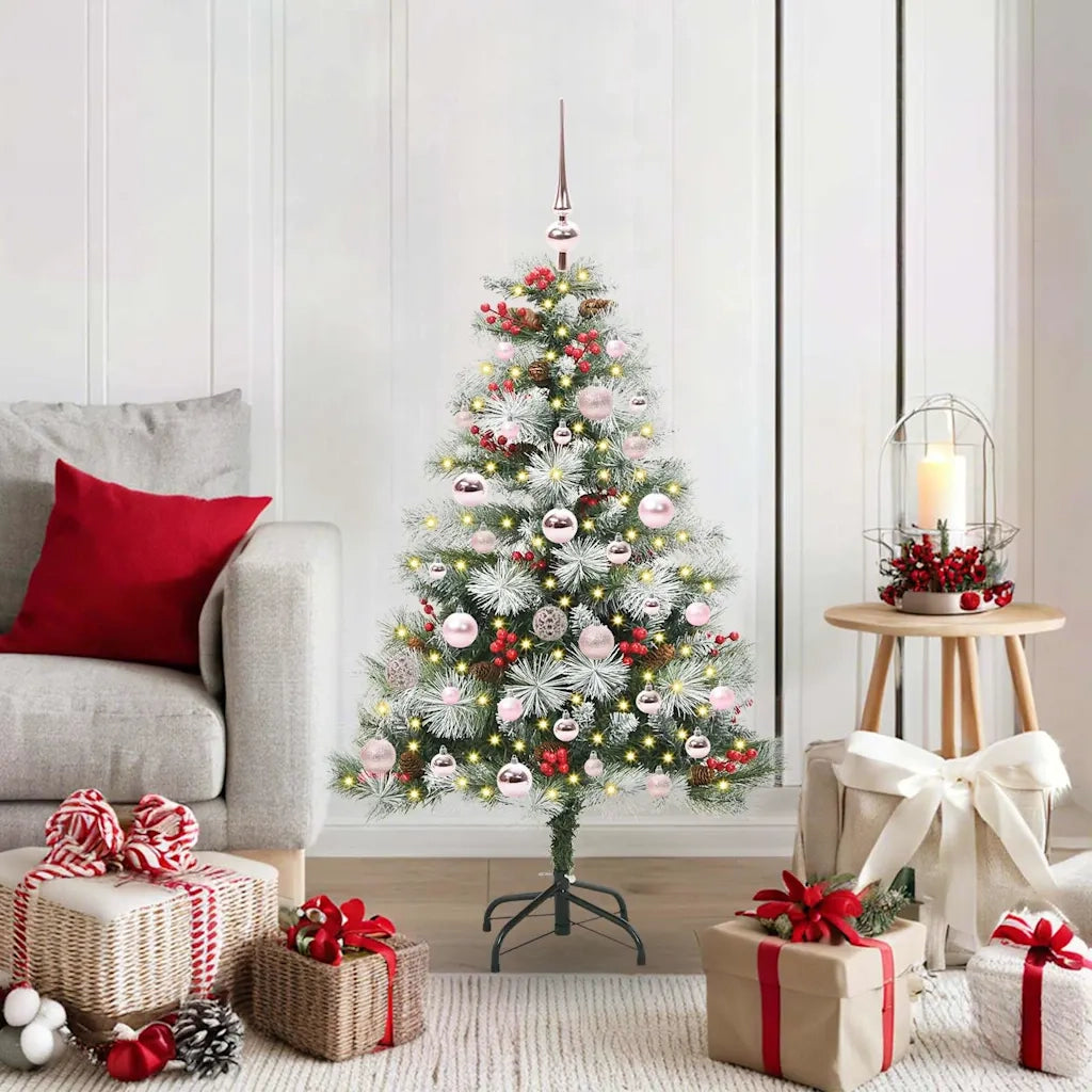 Albero di Natale artificiale Verde e bianco 120 cm 3395163
