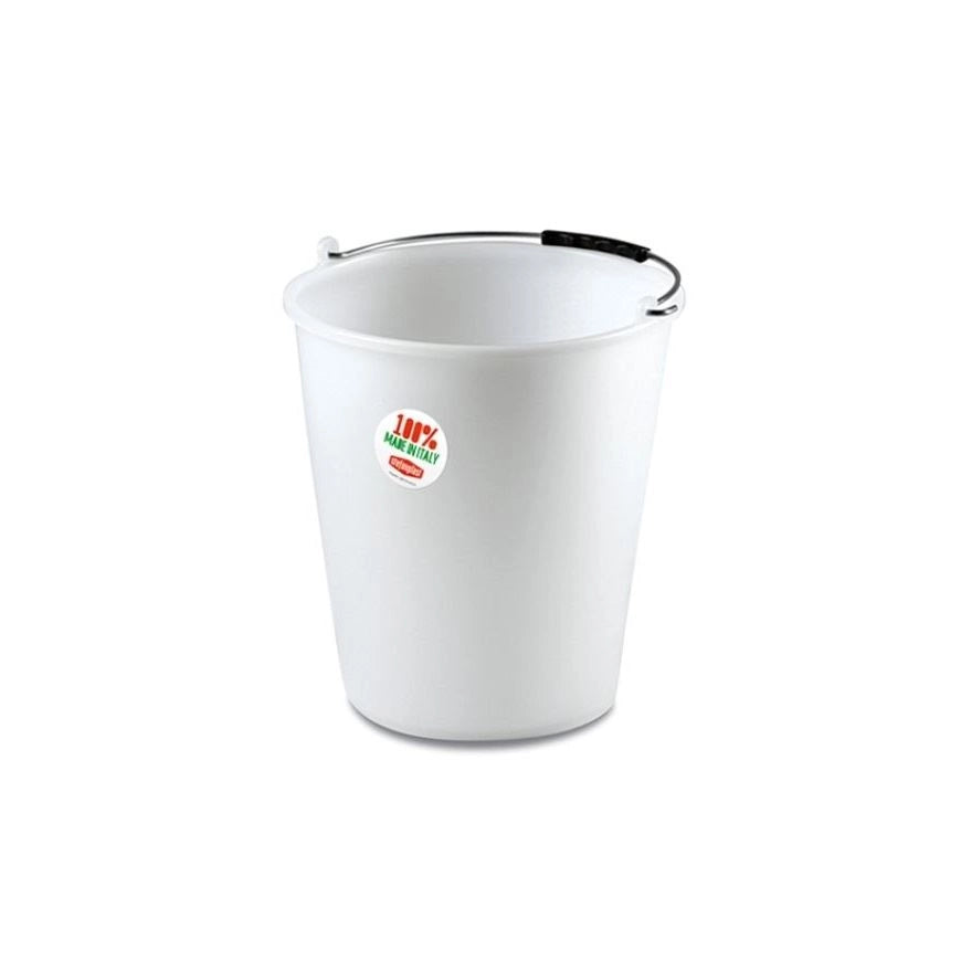 Secchio Senza Becco in Plastica Bianco 9 Litri