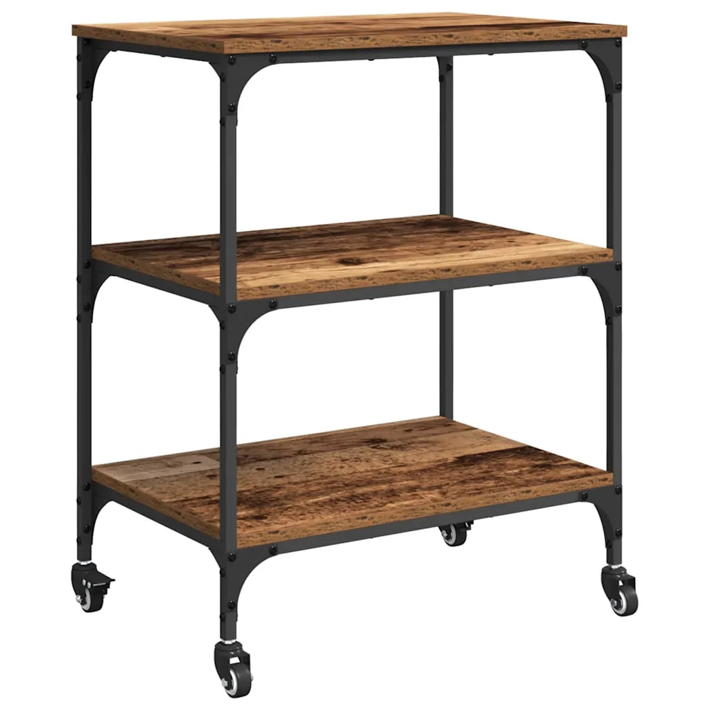 Carrello da Cucina-Scaffale per Cucina Legno vecchio 60 x 41 x 76 cm
