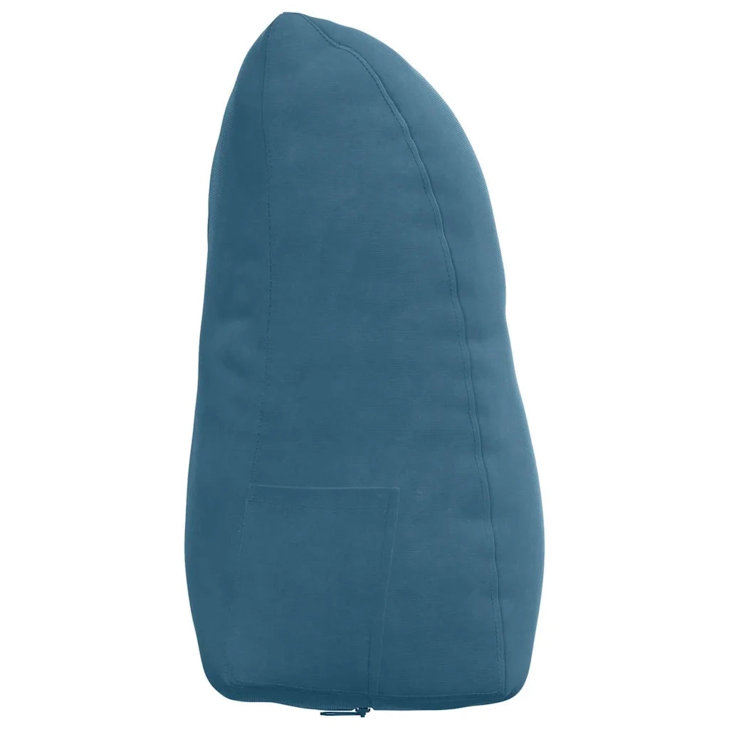 Cuscino per Schiena | Cuscino dorsale Blu 45 x 24 x 50 cm Velluto