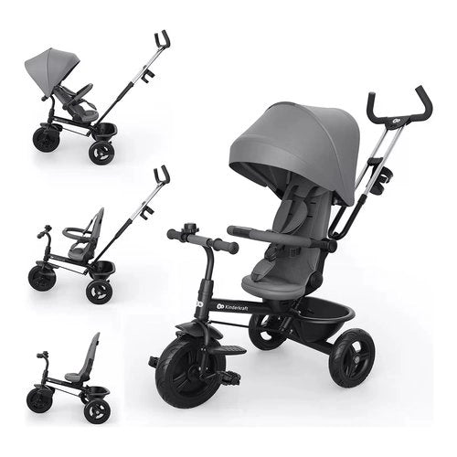Triciclo kinderkraft krasto02grypl00 aston 2 evolutivo 6 in 1 grey
