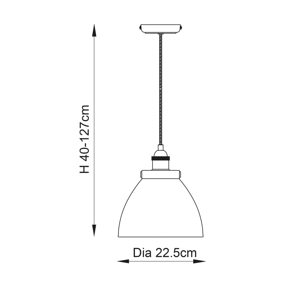Lampada a sospensione vintage vetro argento spazzolato E27 Endon