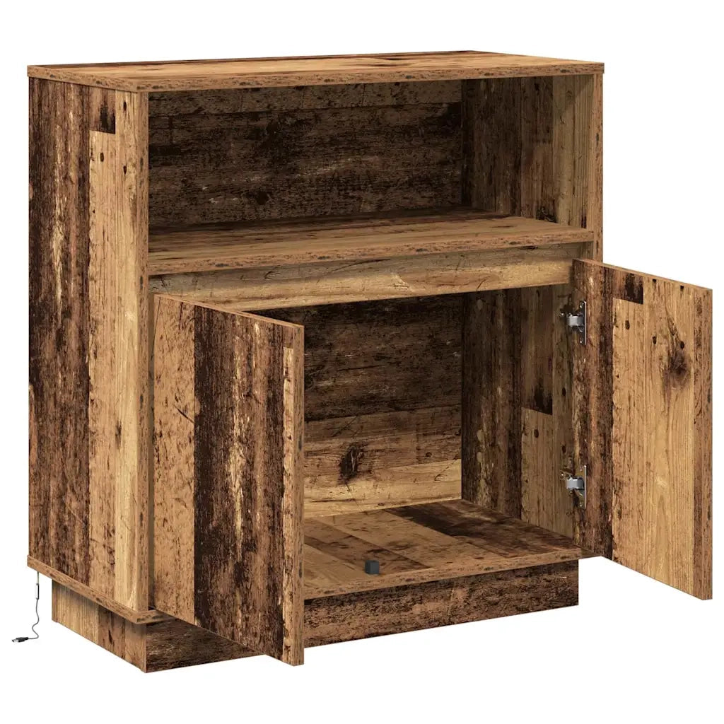 Madia LED Legno vecchio 71 x 34,5 x 75 cm Legno multistrato 869656