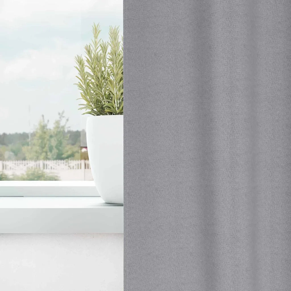 Tende Oscuranti | Tende Blackout con Anelli 2 pz Grigio chiaro 245 x 140 cm