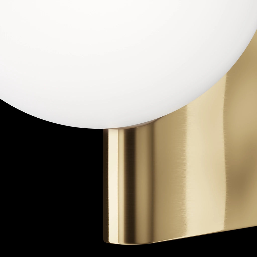 Applique Maytoni Avant-garde ottone vetro sfera bianca G9