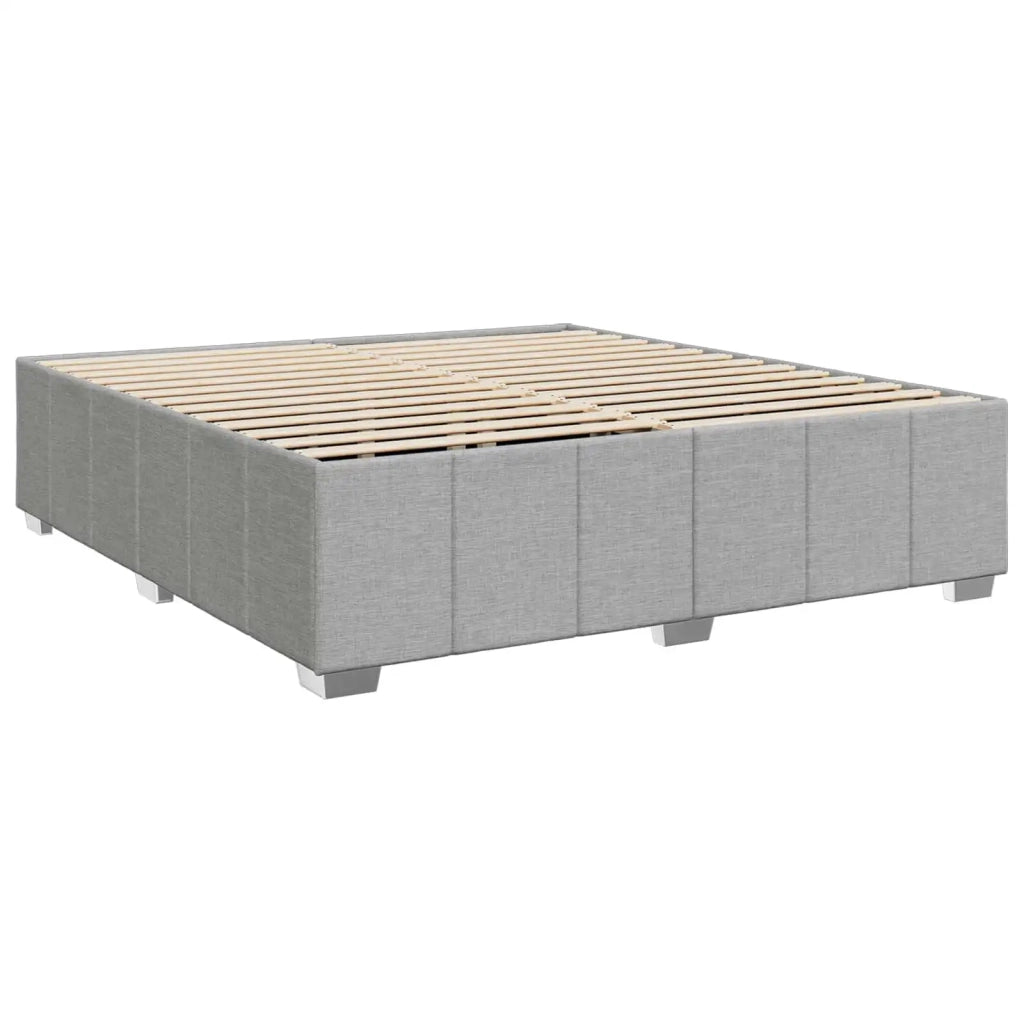 Letto box spring con materasso Grigio Chiaro 200 x 200 cm 3452761