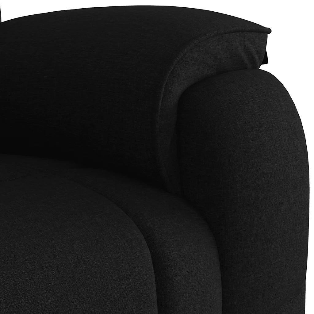 Poltrona Massaggiante | Sedia Relax Reclinabile Nera in Tessuto
