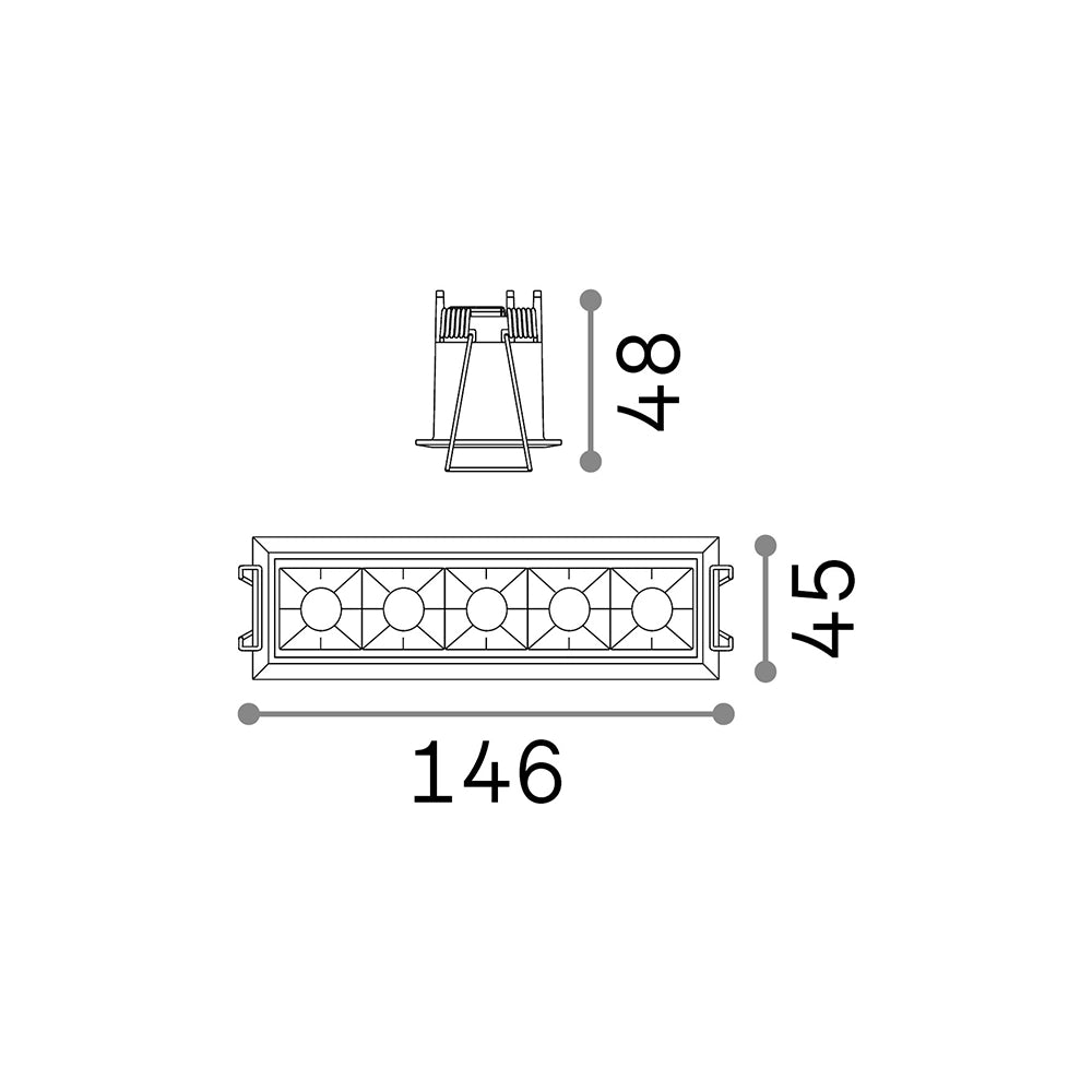 Modulo Lika Alluminio Bianco Led 12W 4000K Luce Naturale