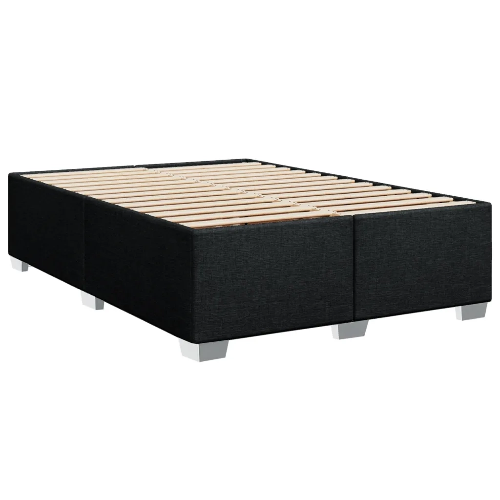 Giroletto a Molle con Materasso Nero 160x200 cm in Tessuto 3290534