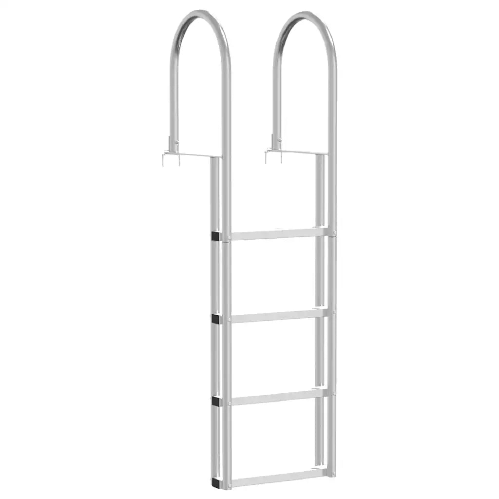 Scala da Dock a 4 Gradini Argento 45 ×11,5 ×162 cm Alluminio