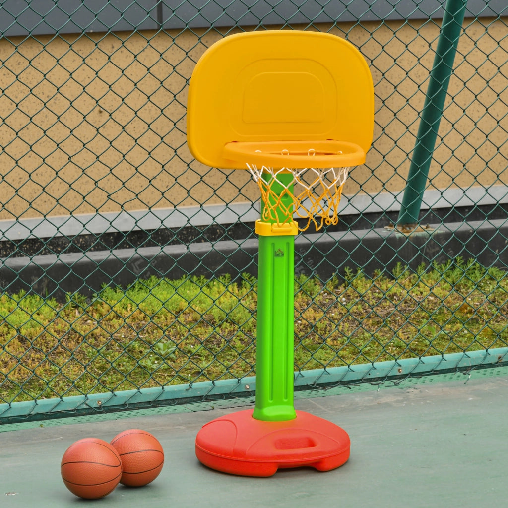 Canestro da Basket Regolabile per Bambini ¨C Minimal ¨C 52.5x44x120-160 cm Multicolore