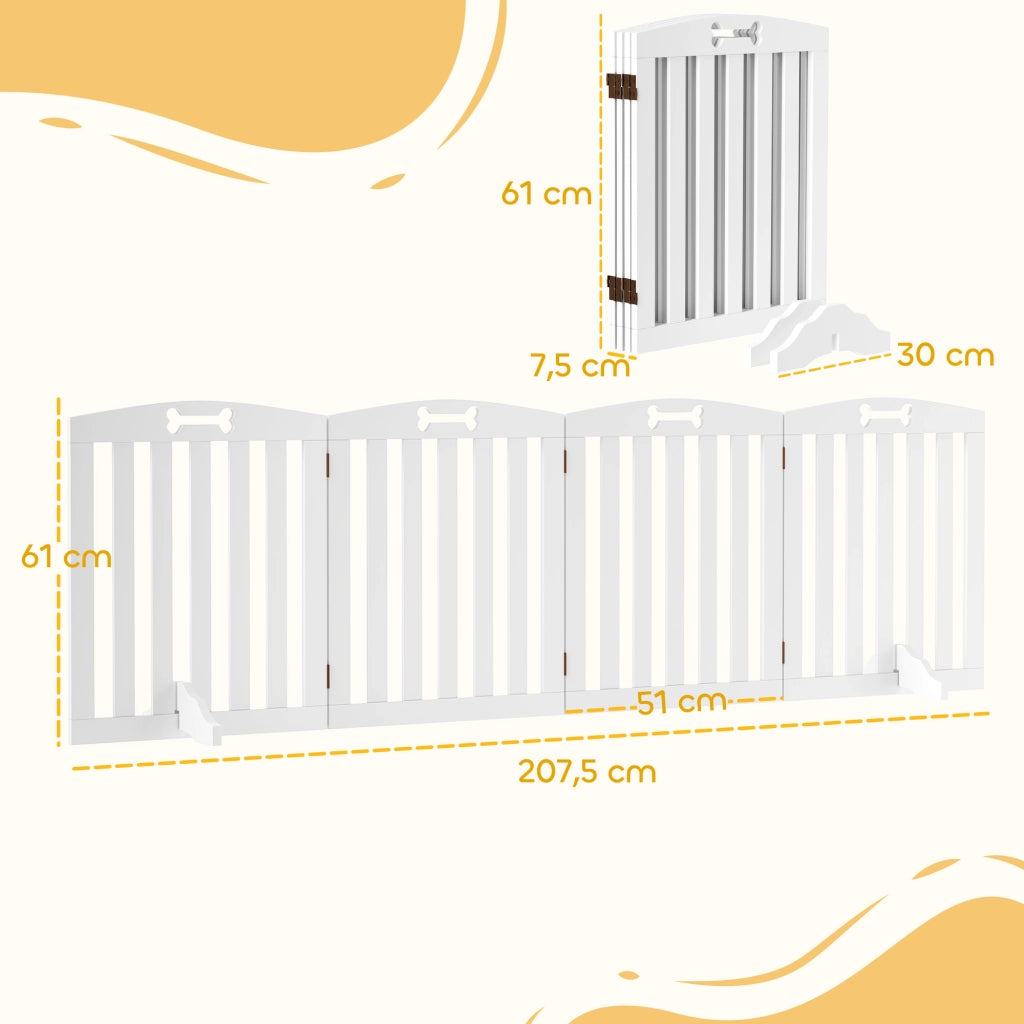 Barriera di Sicurezza per Cani ¨C Minimal ¨C Bianco 207.5 cm