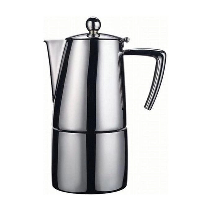 Ilsa 8000409002126 Slancio Caffettiera Moka Espresso 2 tazze Acciaio Inox 18-10 Induzione Filtro Riduttore colore Satinato