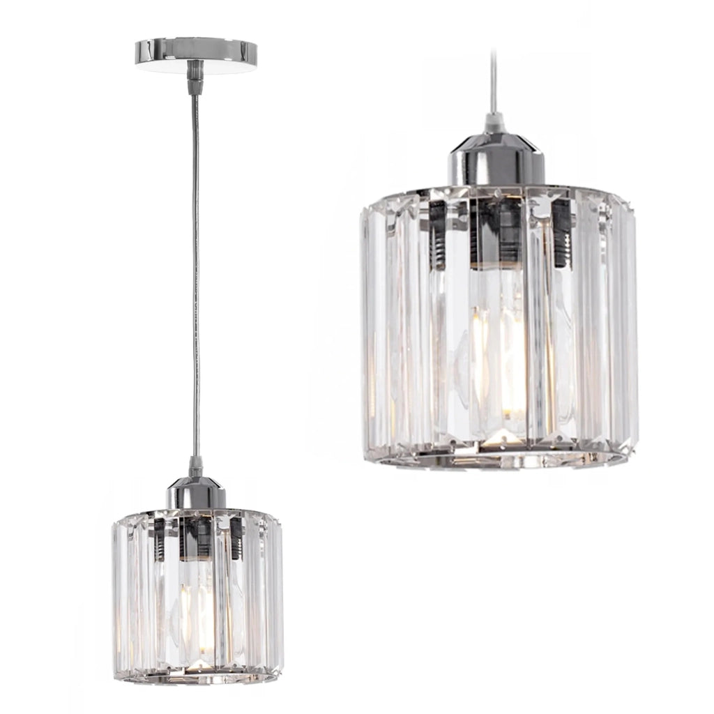 Lampada Da Soffitto Cristallo Argento APP508-1CP