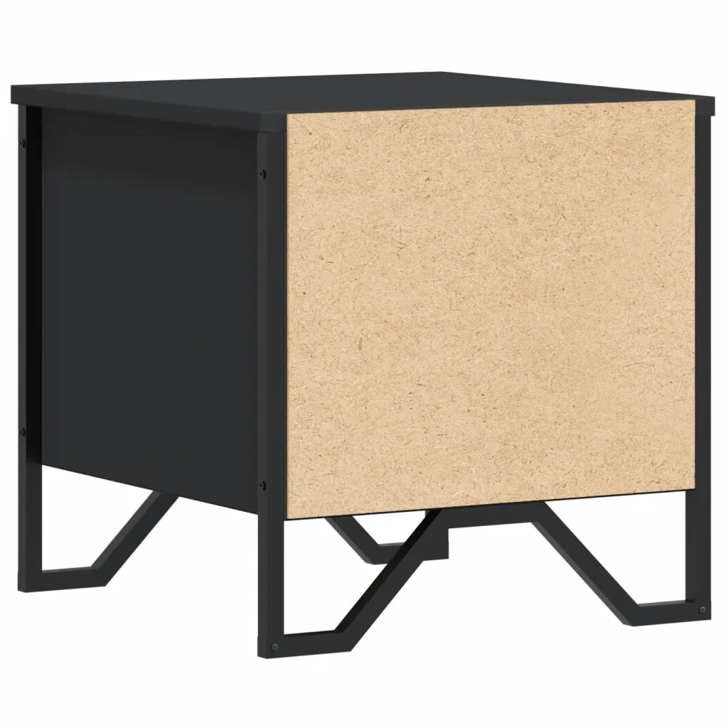 Comodino Nero 40x41x40 cm in Truciolato 848504