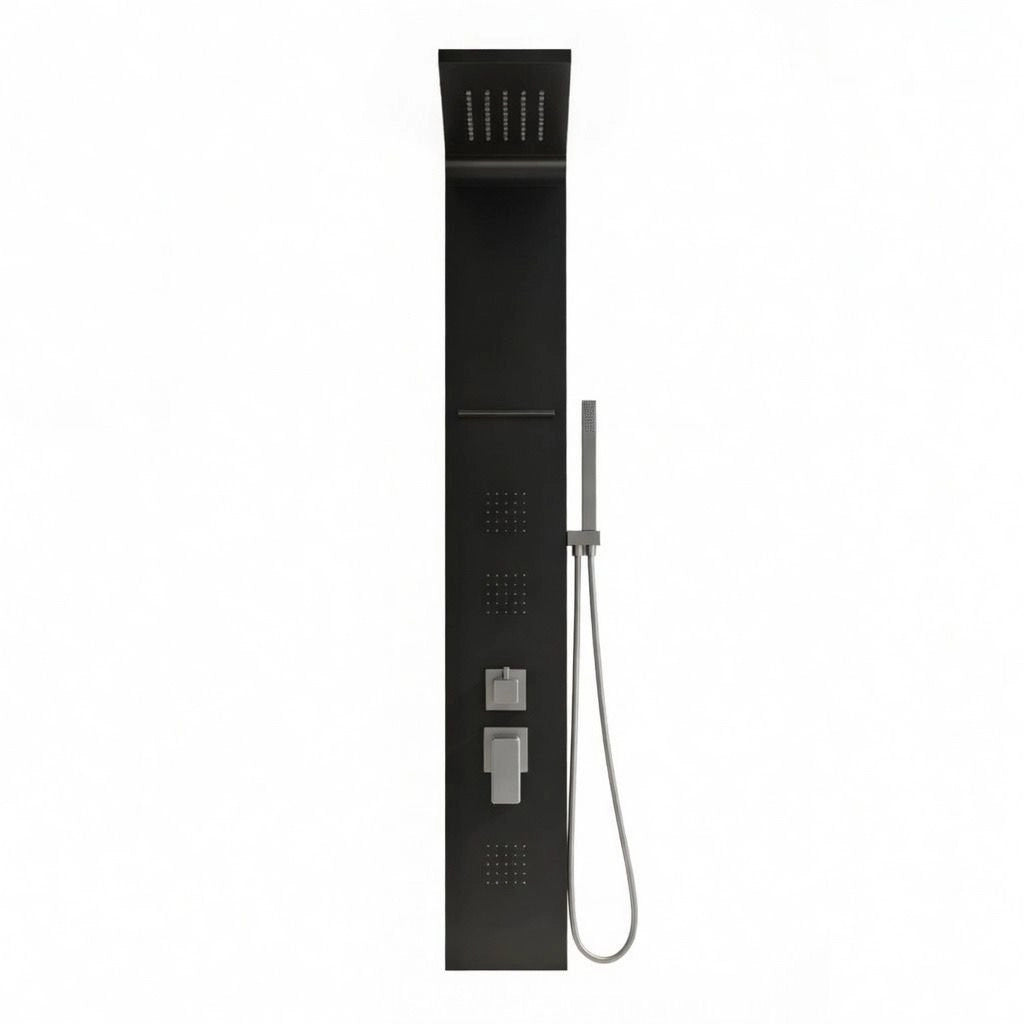 Colonna doccia pannello idromassaggio effetto cascata YH8122 MADRID - Nero