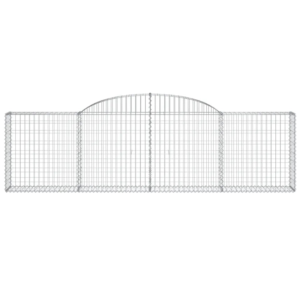 Cesti Gabbioni ad Arco 10 pz 300x30x80/100 cm Ferro Zincato 3146511