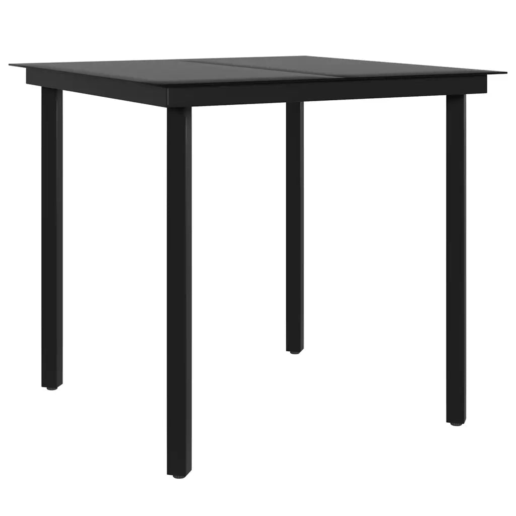 Set da Pranzo da Giardino 3 pz con Cuscini Nero 3099281