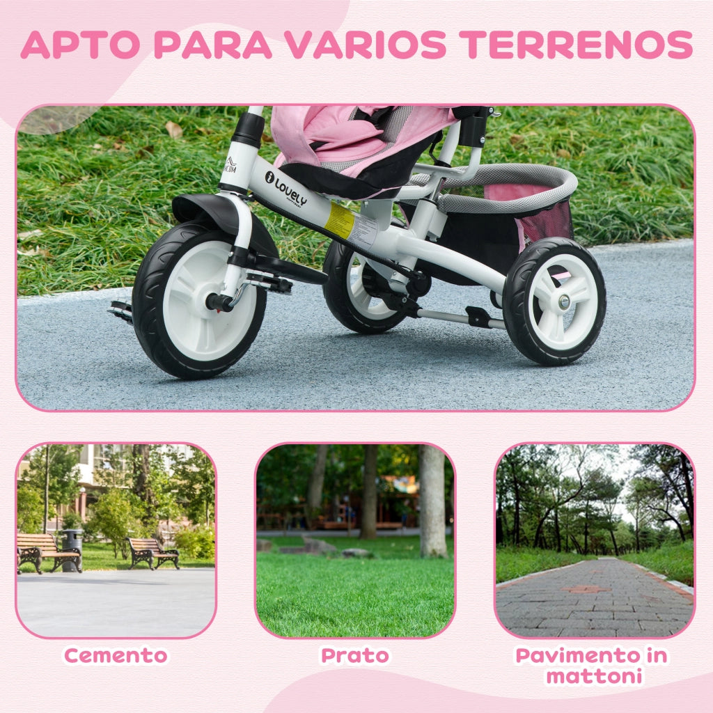 Triciclo Bambini Rosa ¨C Minimal ¨C Portabotellas