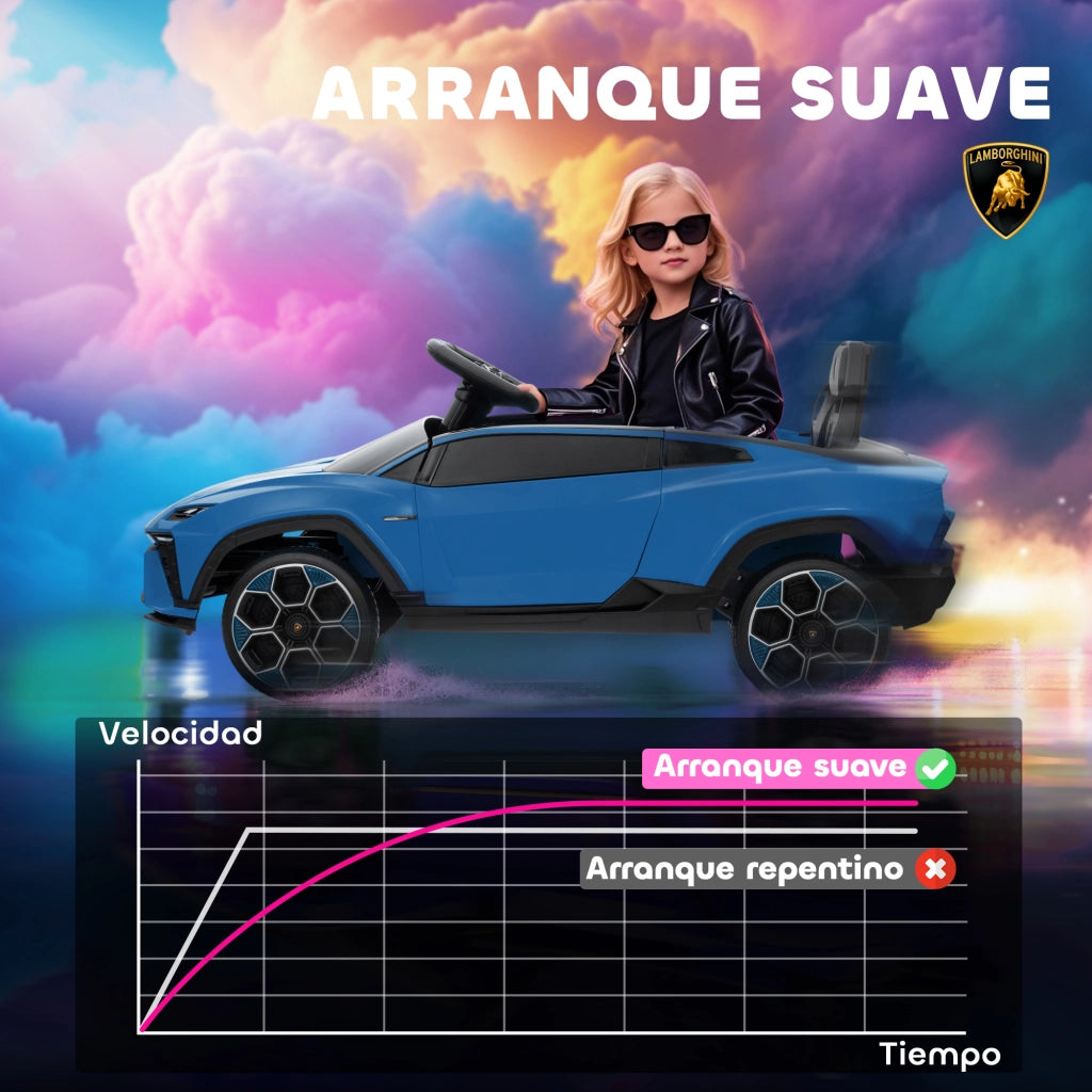Auto elettrica per bambini ¨C zephmum ¨C Blu, 12V, telecomando