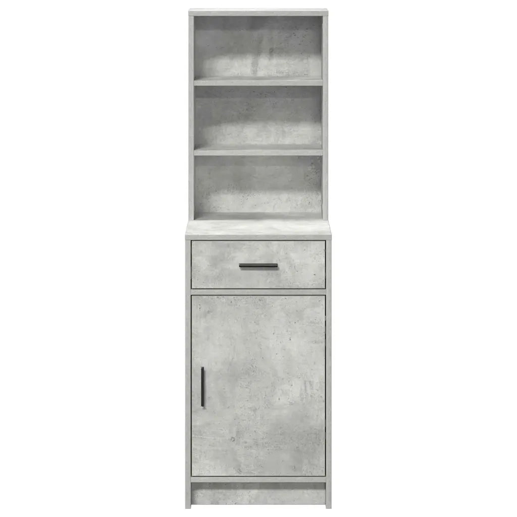 Credenza Grigio cemento 40 x 40,5 x 135 cm Legno multistrato 865076