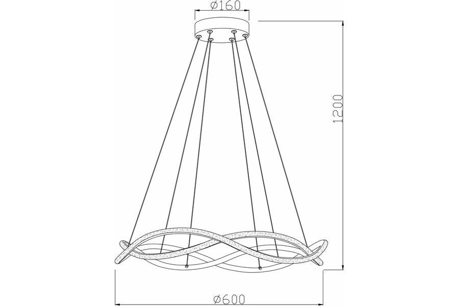 Lampada a sospensione moderna nera Amira LED 24W Reality