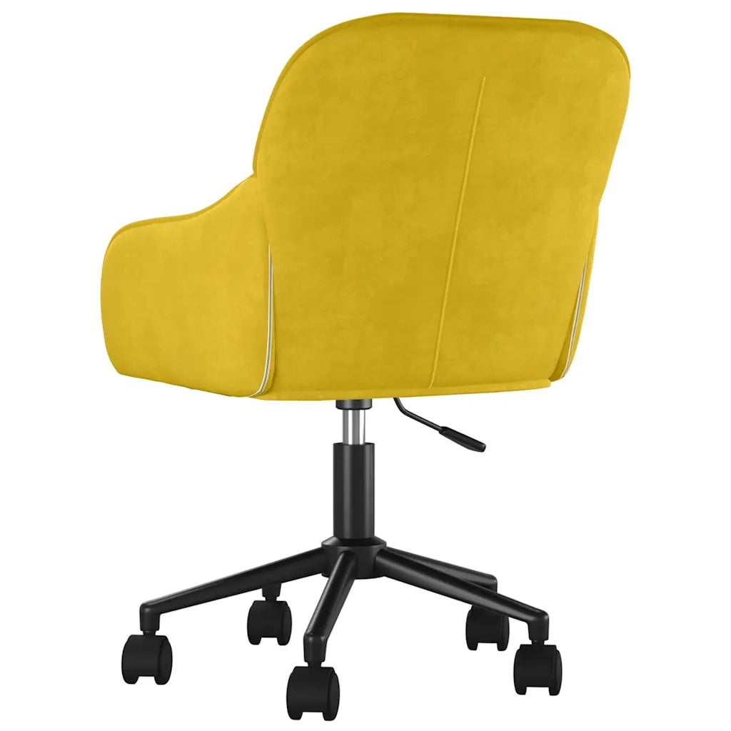 Sedia da Ufficio Girevole Gialla in Velluto 344874