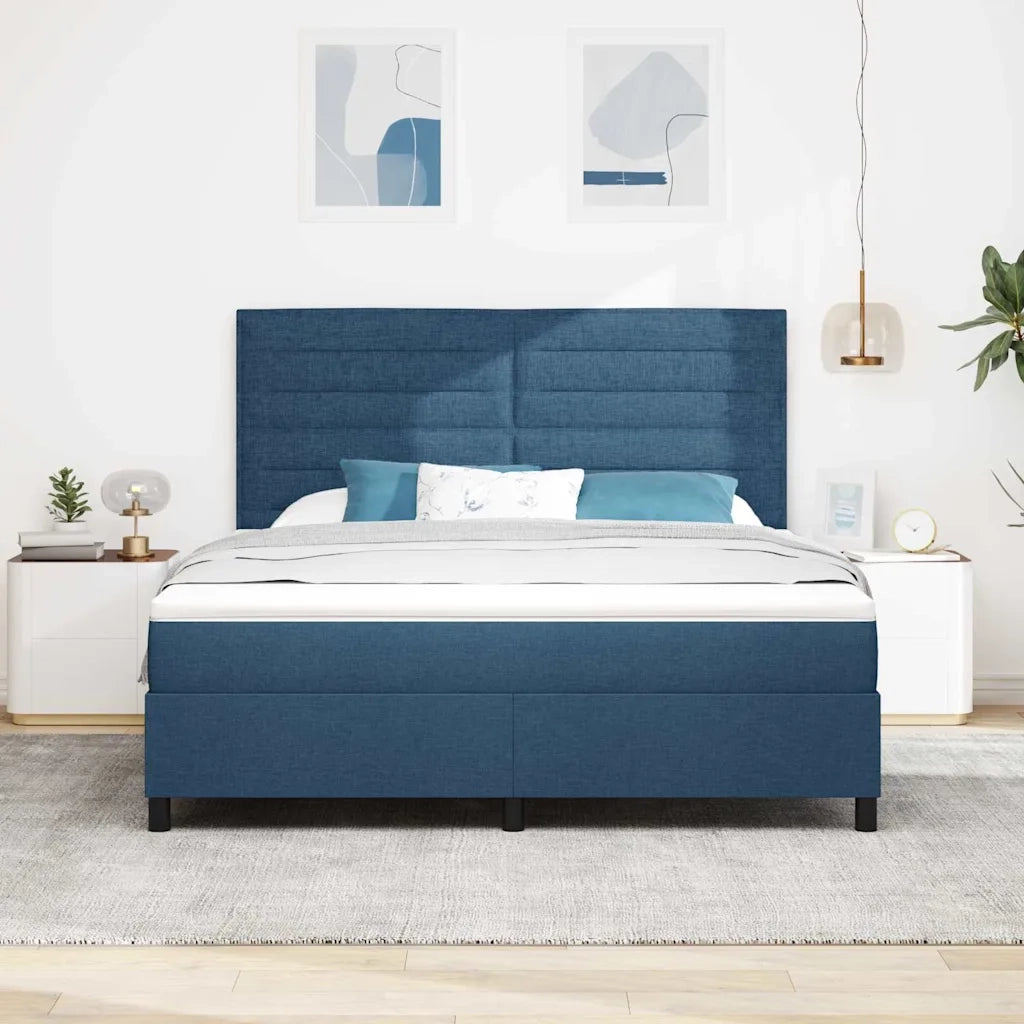 Letto a molle con materasso Blu 180 x 200 cm Tessuto 3339335