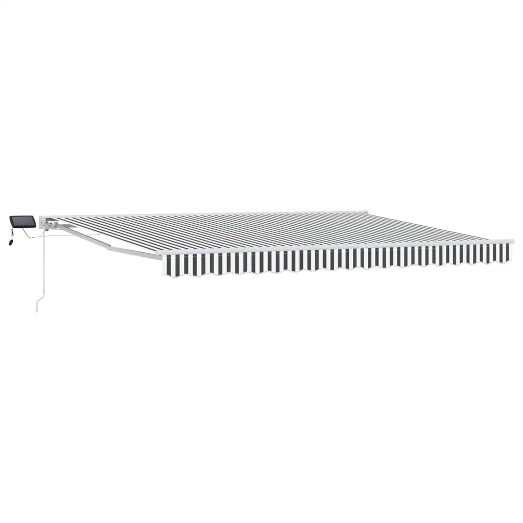 Cornice per Tenda Manuale con LED Antracite e Bianco 4 × 3 m 3420617