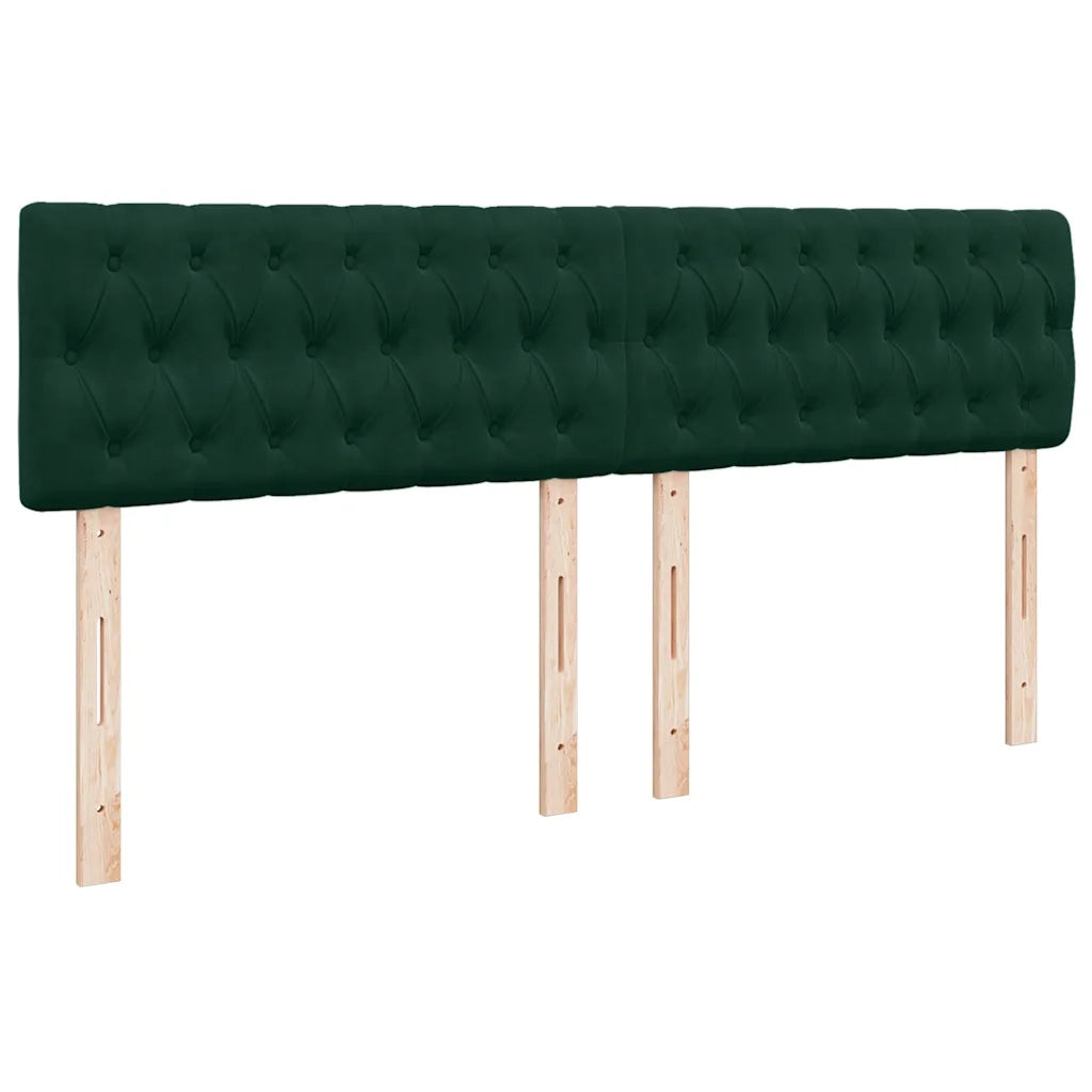Giroletto a Molle con Materasso Verde Scuro 200x200 cm Velluto