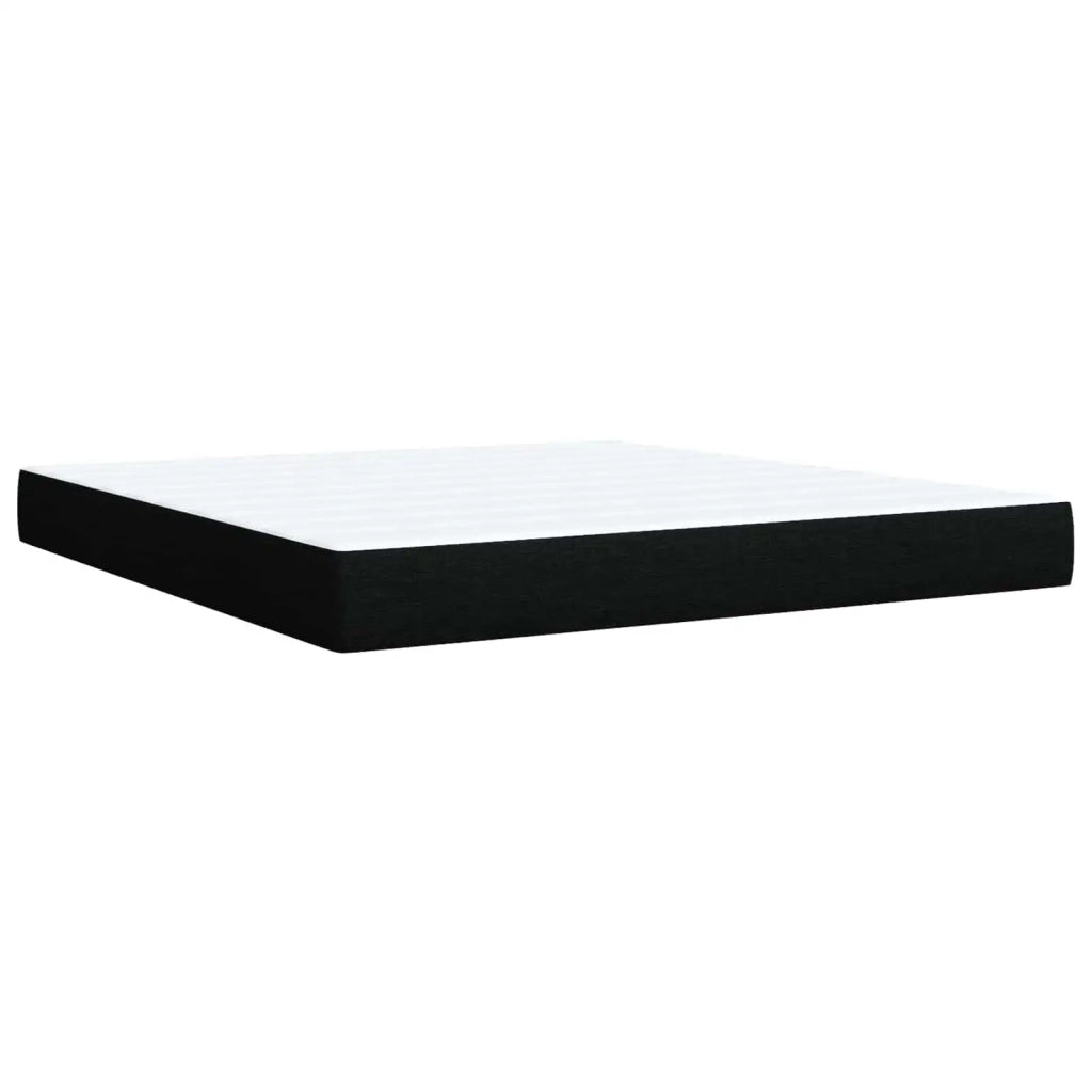 Letto box spring con materasso Nero 180 x 200 cm Tessuto 3450532