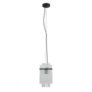 Lampada sospesa Bonte 1xE27 vetro nero Italux