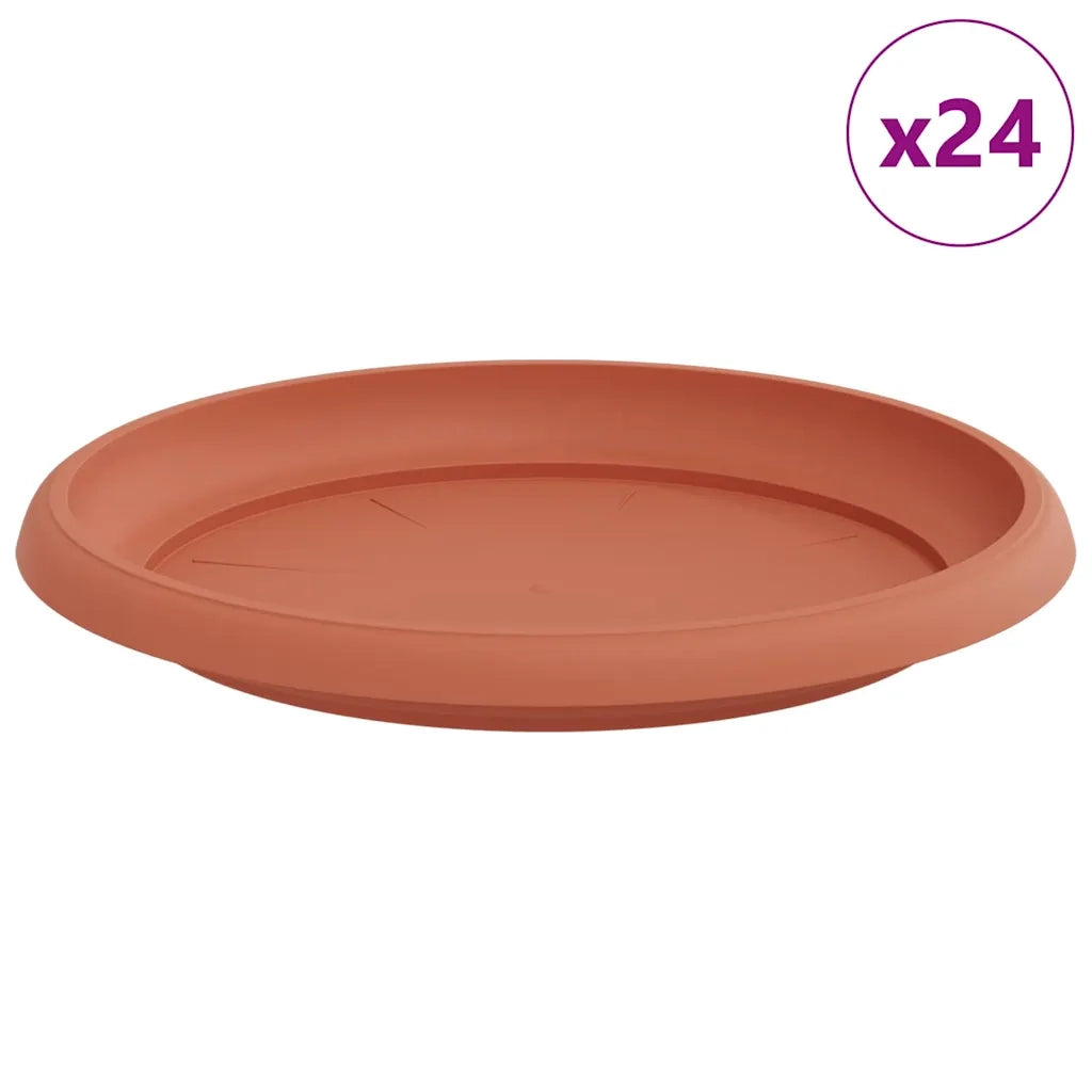 Vassoio Rotondo per Fiori 24 pz Rosso Mattone ? 21,5 x 2,5 cm CFW7083647
