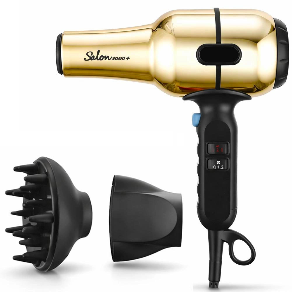 Asciugacapelli Professionale 2000W Diffusore Beccuccio Styling Asciugatura Rapida