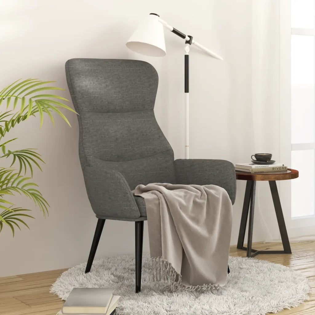 Poltrona | Sedia Relax Grigio Chiaro in Tessuto