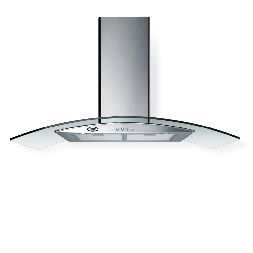 Cappa a parete con 3 velocità EOS VETRO cm 90 - Inox - 700 m3/h