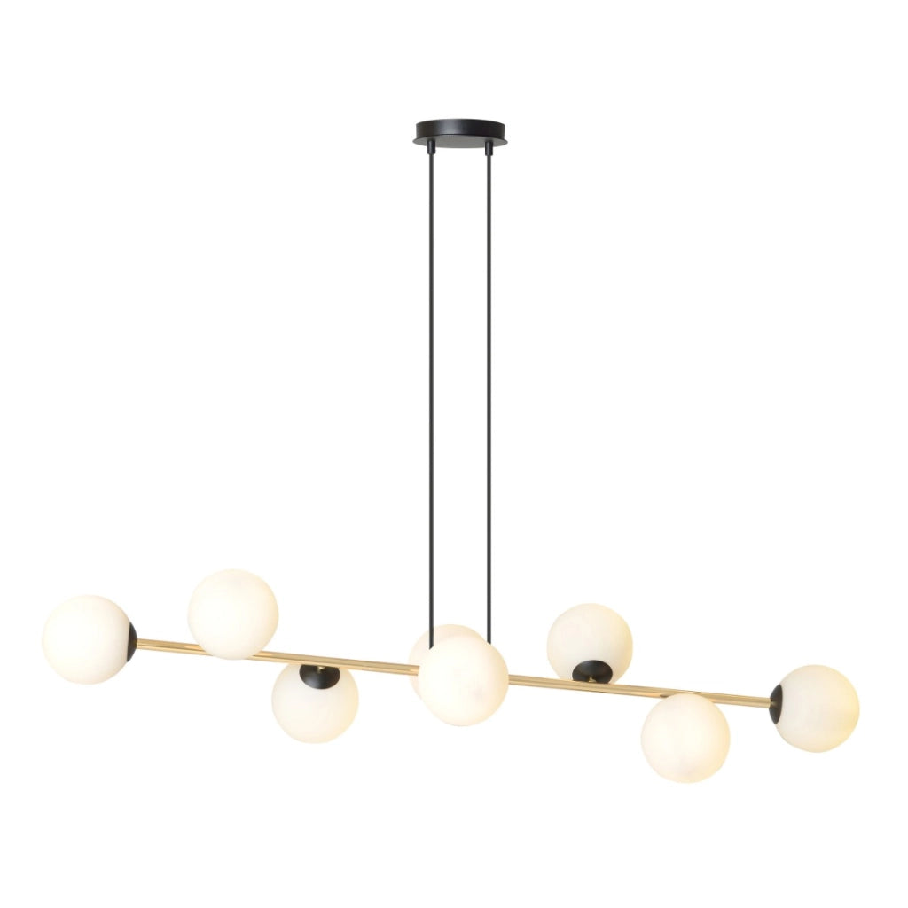 Lampadario Emibig Gravity 8, 8xE14 nero oro bianco 140cm