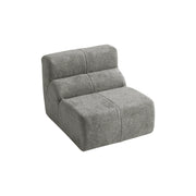 Poltrona con design ergonomico e seduta in schiuma ad alta densita in velluto - grigio chiaro - 94×110×79 cm